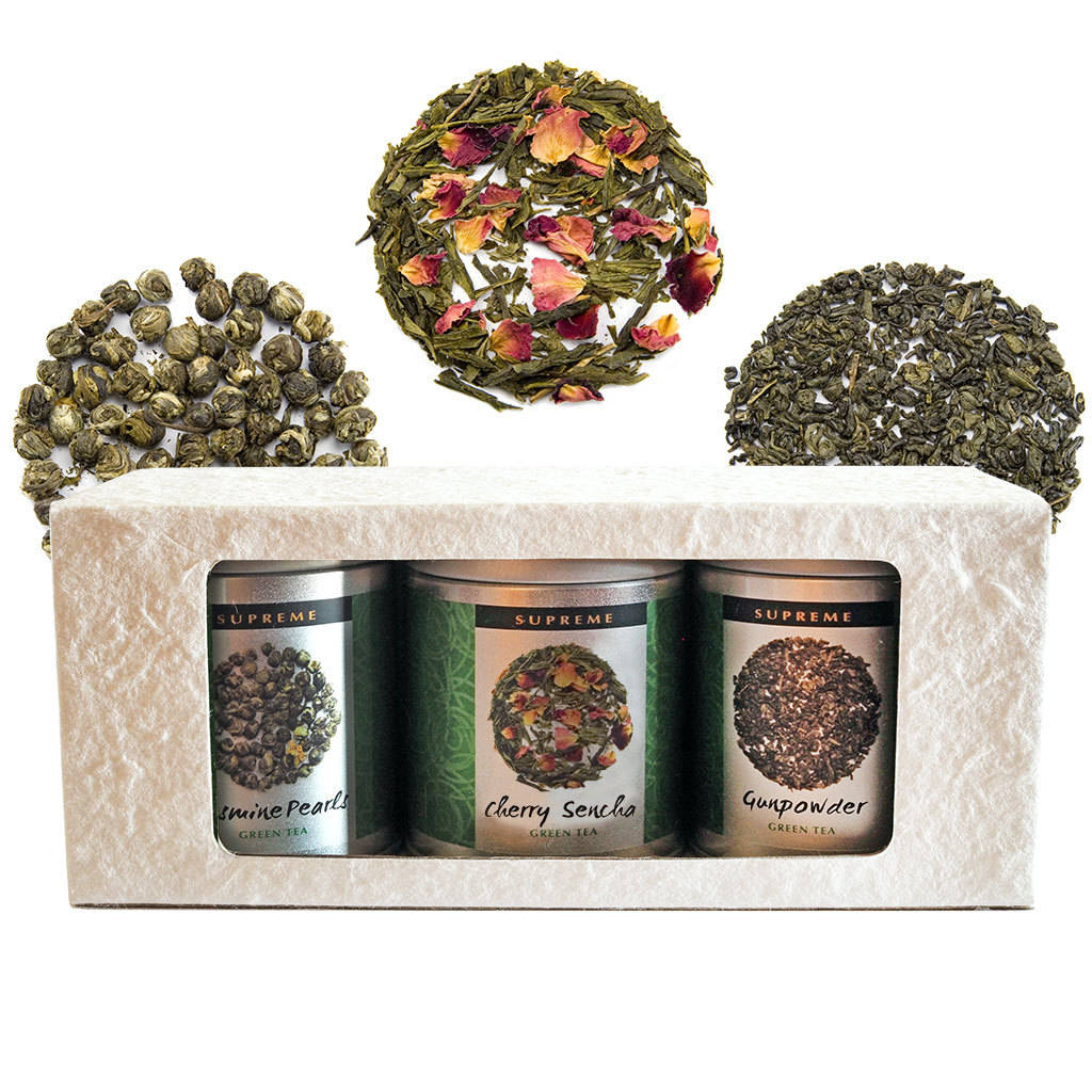 green tea triple selection gift box by the exotic teapot