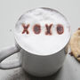 Hugs And Kisses Coffee Stencil, thumbnail 3 of 5