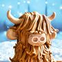 Handmade Highland Cow Medium Ceramic Sculpture Ornament A, thumbnail 5 of 5