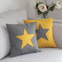 Vibrant Handmade Wool Cushion With Star, thumbnail 1 of 9