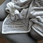 Personalised Grey And White Super Soft Blanket, thumbnail 3 of 12