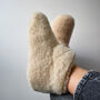 Helsinki Merino Wool Slippers Boots In Beige, thumbnail 1 of 9