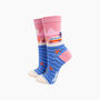 Beach Campervan Bamboo Socks In Pink, thumbnail 1 of 4