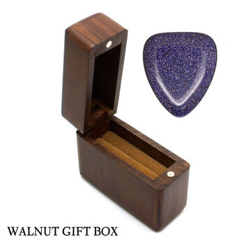 Blue Goldstone Guitar Pick / Plectrum In A Gift Box, 3 of 3
