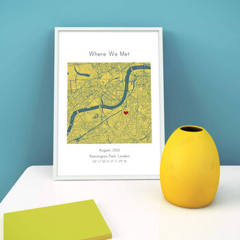 Where We Started Abstract Location Map Print, 2 of 11