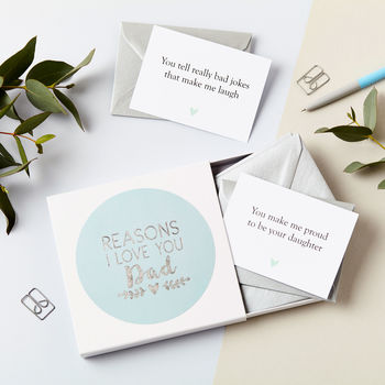 Personalised Foiled Reasons I Love Dad Notes By Martha Brook ...