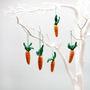 Set Of Five Felt Carrot Decorations, thumbnail 10 of 11