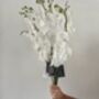 Artificial White Glitter Fabric Orchid Stem, thumbnail 4 of 8
