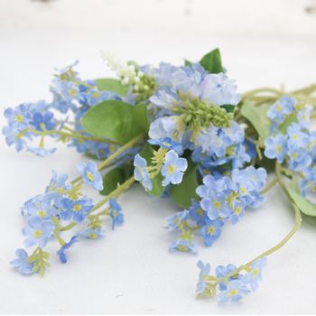 Faux Blue Forget Me Not Bouquet, 2 of 4