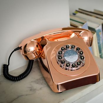 Retro 746 Copper Metallic Telephone, 3 of 5