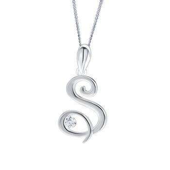 Alphabet Initial Necklaces In Sterling Silver, 3 of 11