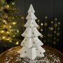 Large White Porcelain Christmas Tree With Lights, thumbnail 4 of 5
