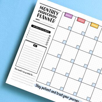A4 Monthly Productivity Planner Desk Pad, 4 of 4