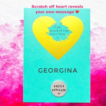 Pocket Token Keepsake With Personalised Message Scratch Card Gift, 2 of 11