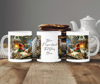 Personalised Elf Workshop Christmas Mug, 2 of 2