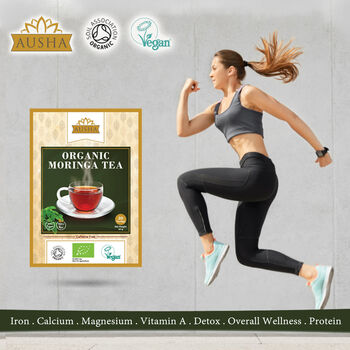 Ausha Organic Moringa Tea 40 Tea Bags Energy Immunity, 3 of 7