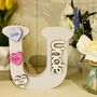 U Is For Uncle Letter Personalised Hearts, thumbnail 2 of 2