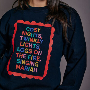 Cosy Nights Slogan Christmas Sweatshirt, 8 of 8