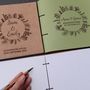Botanical Wreath Personalised Leather Guest Book, thumbnail 8 of 8