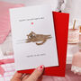 Funny Cat 'You're Claw-some' Valentine Card, thumbnail 4 of 5