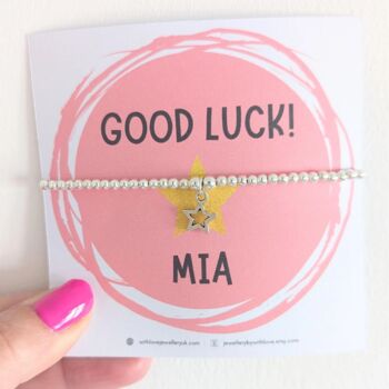Good Luck Silver Plated Bracelet, 2 of 6
