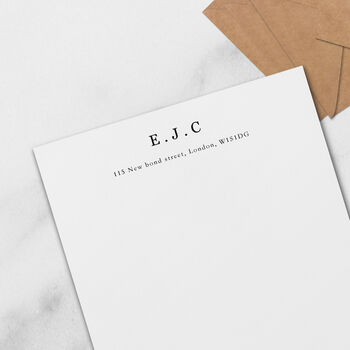 Personalised Monogram Letter Writing Set, 3 of 5