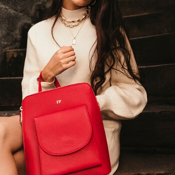 Personalised Leather Backpack, 2 of 11