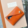 Orange Botanical Leather Wallet, thumbnail 1 of 6