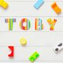 Stripe, Spot And Stars Decorative Wooden Name Letters, thumbnail 6 of 12