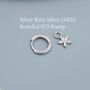 Sapphire Blue Flower Cz Huggie Hoop In Sterling Silver, thumbnail 8 of 12