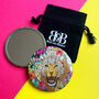 Wild Cat Leopard Handbag Mirror And Pouch, thumbnail 9 of 9
