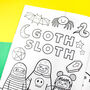 Sloth Colouring Book For Adults And Children, thumbnail 4 of 9