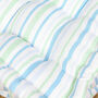 Pastel Stripe Organic Cotton Garden Chair Cushions, thumbnail 5 of 5
