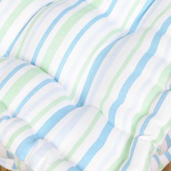 Pastel Stripe Organic Cotton Garden Chair Cushions, 5 of 5