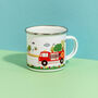 Personalised Children's Fire Truck Themed Enamel Mug, thumbnail 4 of 12