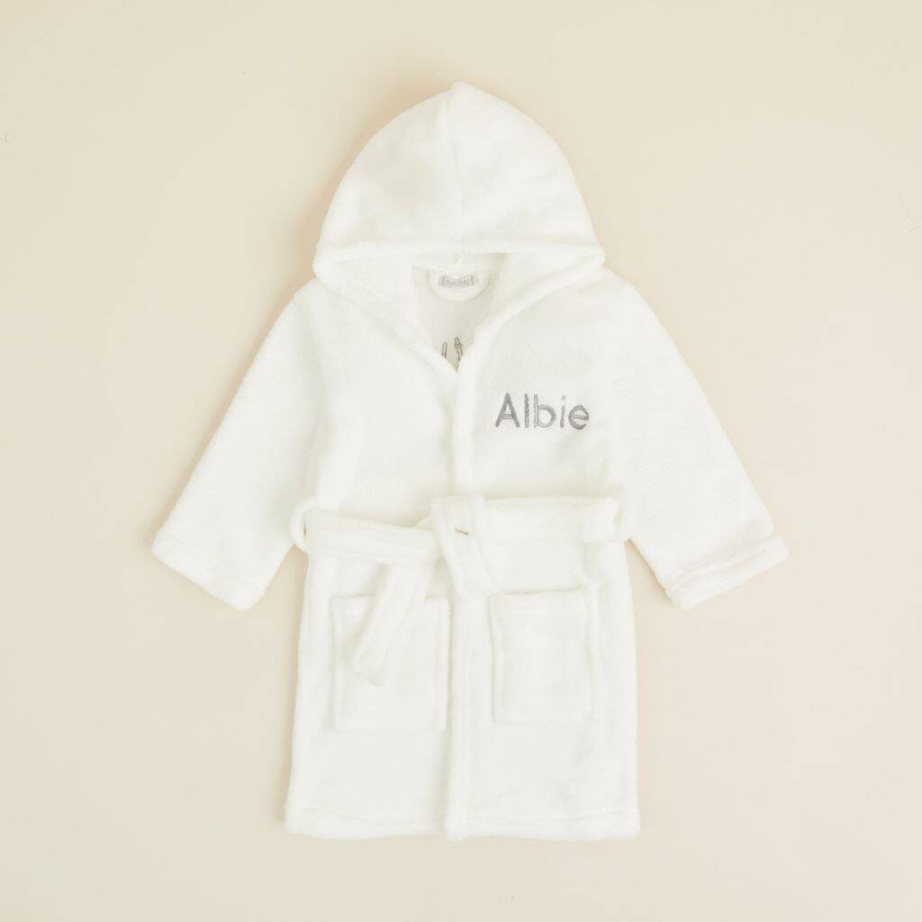 Personalised ‘Little And Loved’ Fleece Dressing Gown, 1 of 4