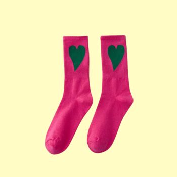 Heart Rainbow Socks Letterbox Gift Set Five Pairs, 5 of 10