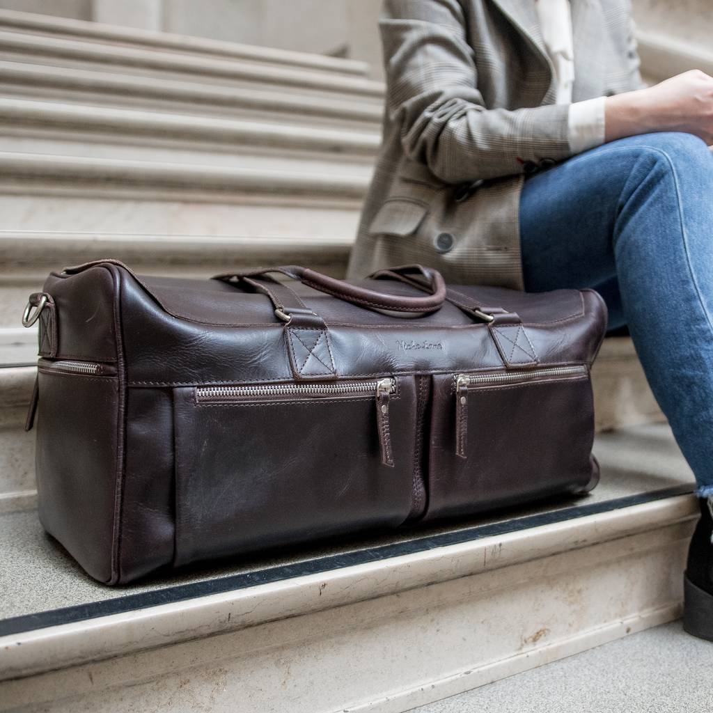 weekend holdall leather