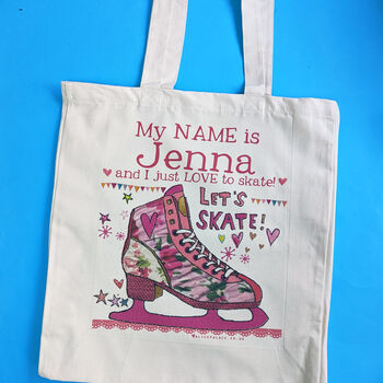 Personalised Love To Ice Skate Bag, 5 of 5