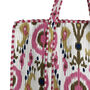 Pink And White Ikat Design Large Quilted Shoulder Bag, thumbnail 6 of 6
