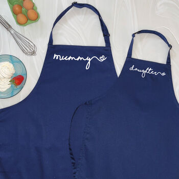 Mummy And Daughter Heart Apron Set, 4 of 8
