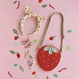 Strawberry Twisty Bow Clips, thumbnail 2 of 2