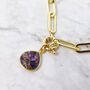 18ct Gold Plated Amethyst February Birthstone Bracelet, thumbnail 5 of 5