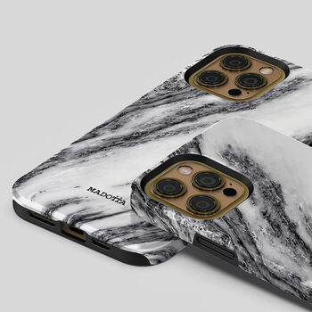 Black Waterfall Marble Tough Case For iPhone, 4 of 4