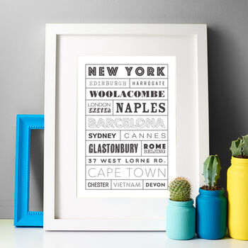 Your Favourite Destinations Personalised Print, 4 of 9