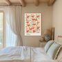 Japanese Textile Botanical Art Print, thumbnail 3 of 3