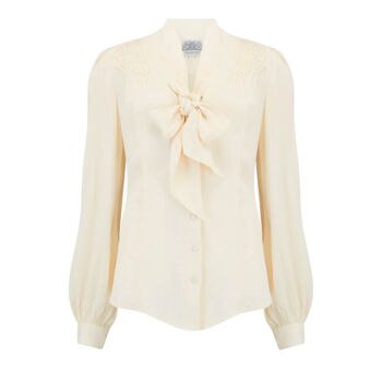 Eva Blouse In Cream Vintage 1940s Style, 2 of 2