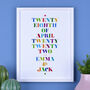 Personalised Important Word Date Print, thumbnail 7 of 12
