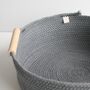 Soft Dove Grey Rope Cotton Dining Tray, thumbnail 4 of 7