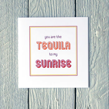 Personalised Tequila Sunrise Card, 2 of 2